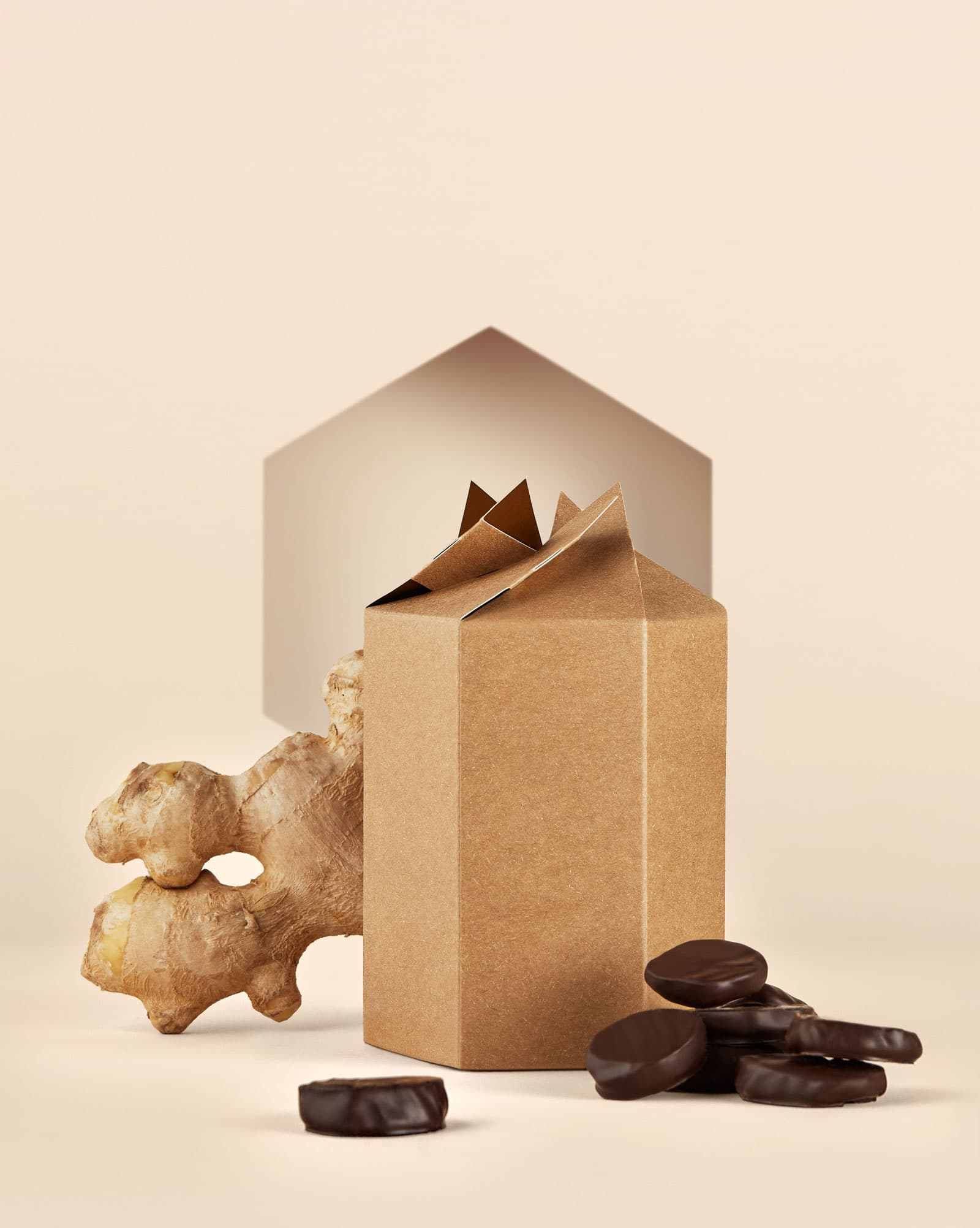 Gingembre confit au chocolat noir